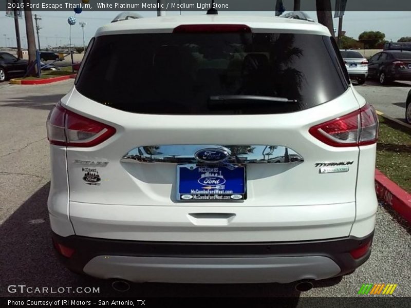 White Platinum Metallic / Medium Light Stone 2016 Ford Escape Titanium