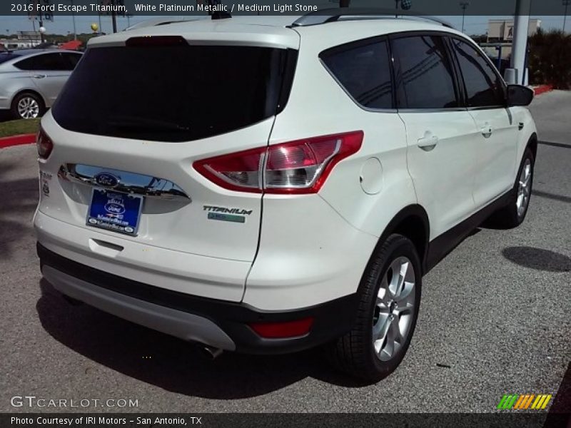 White Platinum Metallic / Medium Light Stone 2016 Ford Escape Titanium