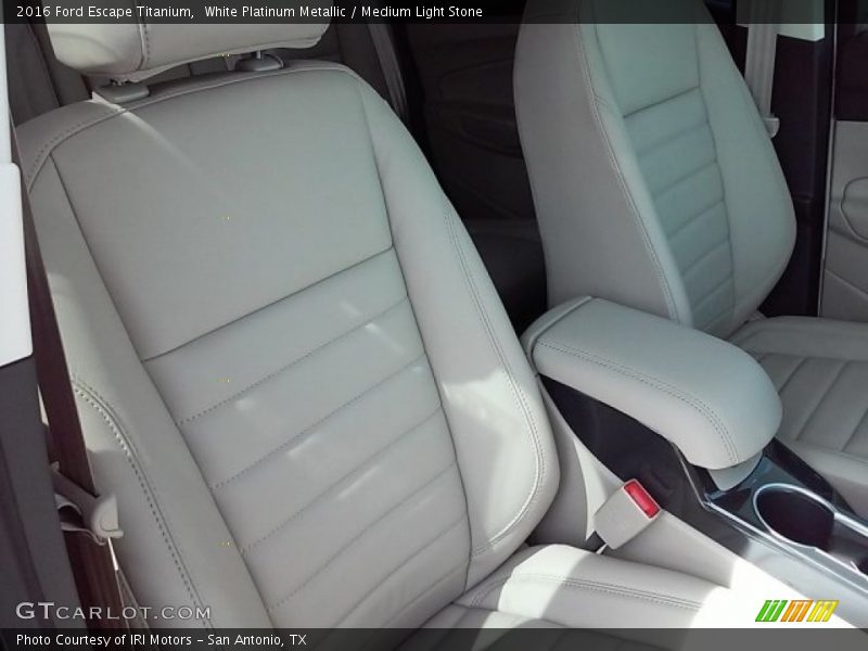 White Platinum Metallic / Medium Light Stone 2016 Ford Escape Titanium