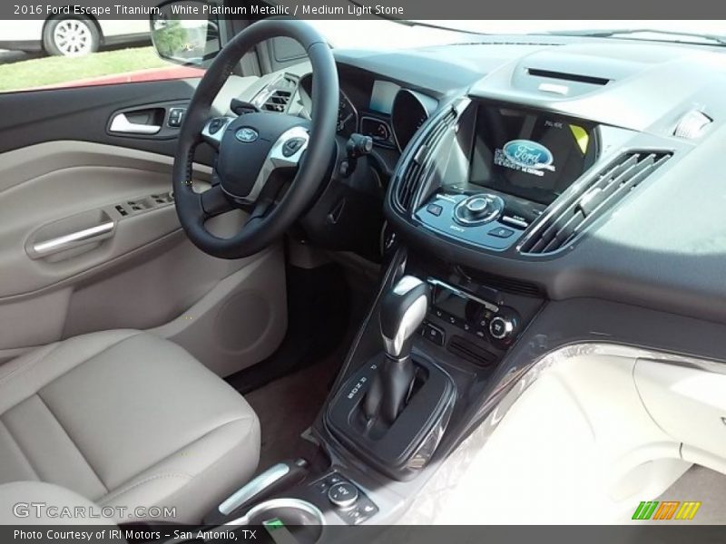 White Platinum Metallic / Medium Light Stone 2016 Ford Escape Titanium
