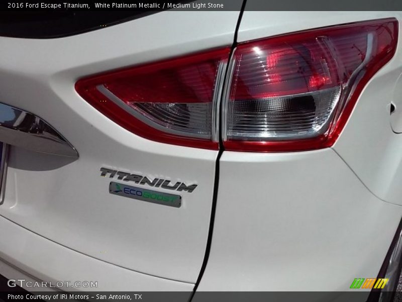 White Platinum Metallic / Medium Light Stone 2016 Ford Escape Titanium