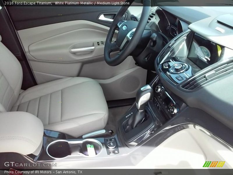 White Platinum Metallic / Medium Light Stone 2016 Ford Escape Titanium