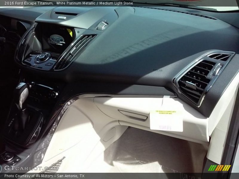 White Platinum Metallic / Medium Light Stone 2016 Ford Escape Titanium