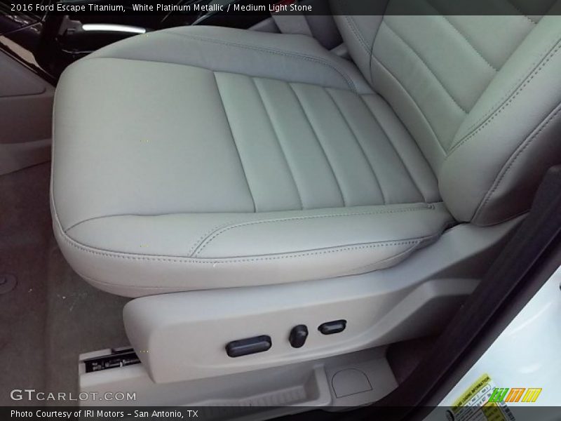 White Platinum Metallic / Medium Light Stone 2016 Ford Escape Titanium