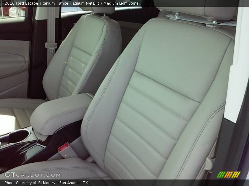 White Platinum Metallic / Medium Light Stone 2016 Ford Escape Titanium