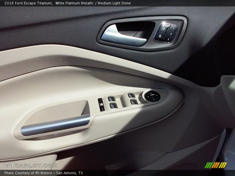 White Platinum Metallic / Medium Light Stone 2016 Ford Escape Titanium