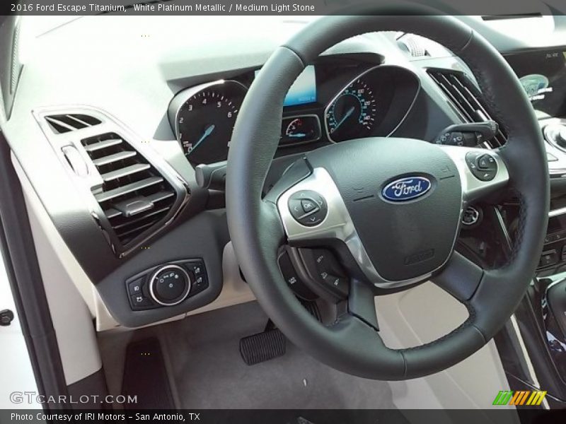 White Platinum Metallic / Medium Light Stone 2016 Ford Escape Titanium