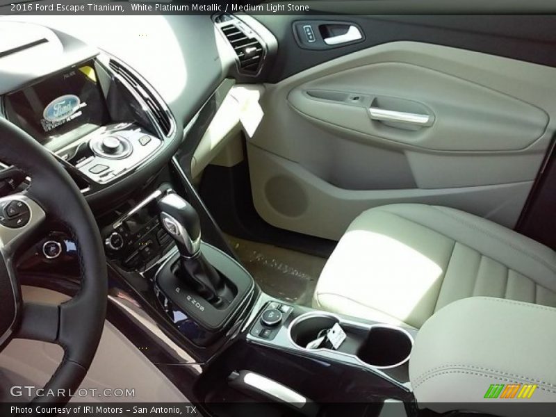 White Platinum Metallic / Medium Light Stone 2016 Ford Escape Titanium