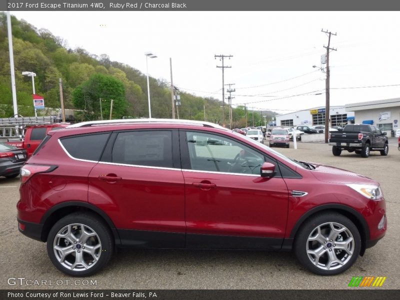 Ruby Red / Charcoal Black 2017 Ford Escape Titanium 4WD