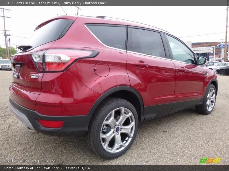 Ruby Red / Charcoal Black 2017 Ford Escape Titanium 4WD