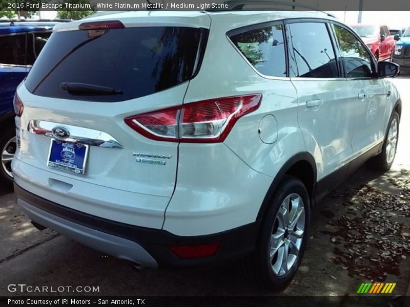 White Platinum Metallic / Medium Light Stone 2016 Ford Escape Titanium