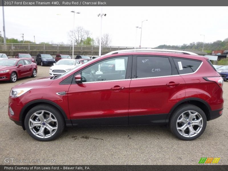 Ruby Red / Charcoal Black 2017 Ford Escape Titanium 4WD