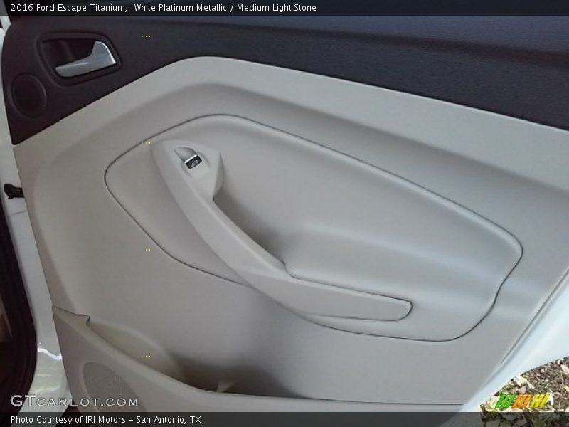 White Platinum Metallic / Medium Light Stone 2016 Ford Escape Titanium