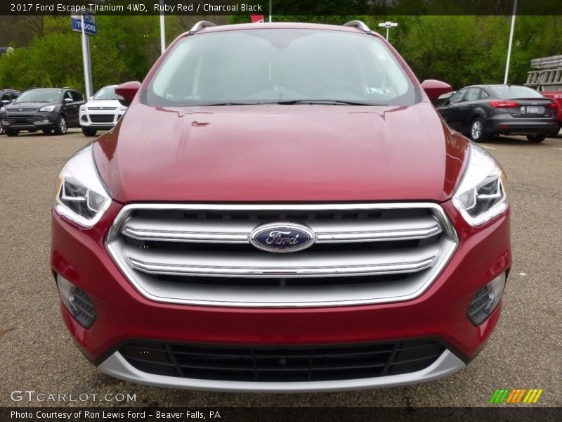 Ruby Red / Charcoal Black 2017 Ford Escape Titanium 4WD