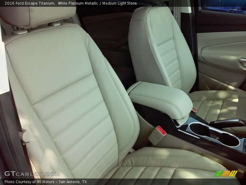 White Platinum Metallic / Medium Light Stone 2016 Ford Escape Titanium