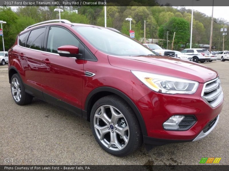 Ruby Red / Charcoal Black 2017 Ford Escape Titanium 4WD
