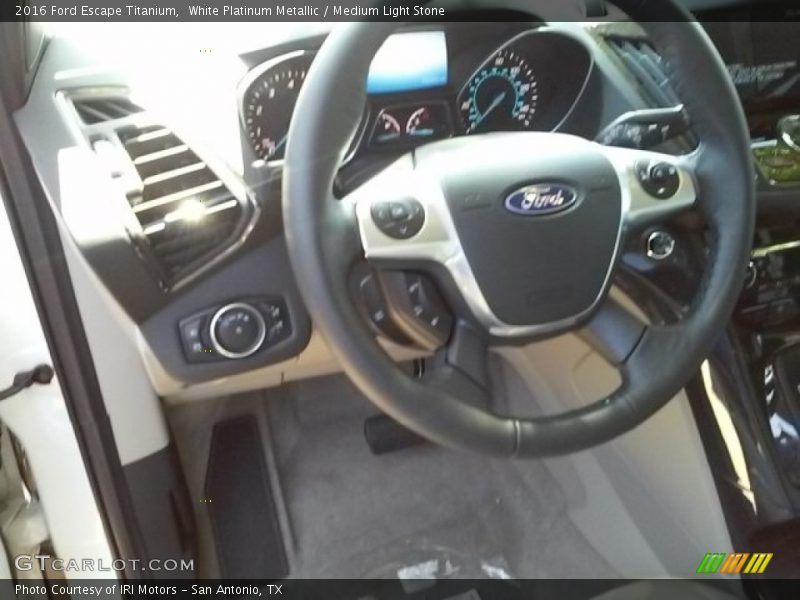 White Platinum Metallic / Medium Light Stone 2016 Ford Escape Titanium