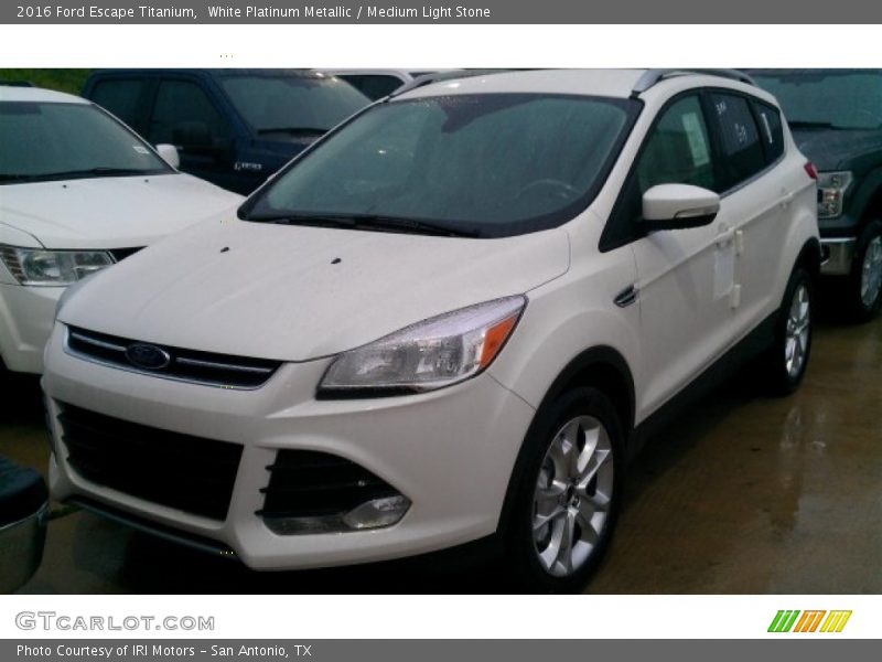 White Platinum Metallic / Medium Light Stone 2016 Ford Escape Titanium