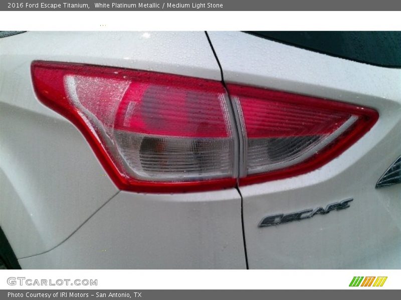 White Platinum Metallic / Medium Light Stone 2016 Ford Escape Titanium