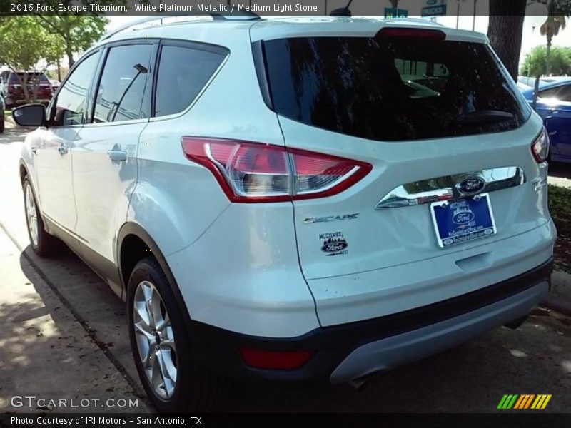 White Platinum Metallic / Medium Light Stone 2016 Ford Escape Titanium