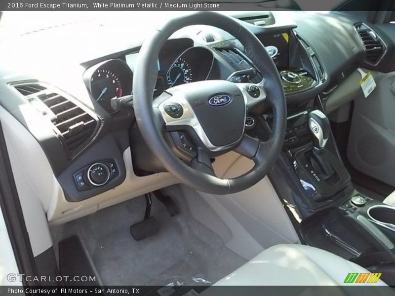 White Platinum Metallic / Medium Light Stone 2016 Ford Escape Titanium