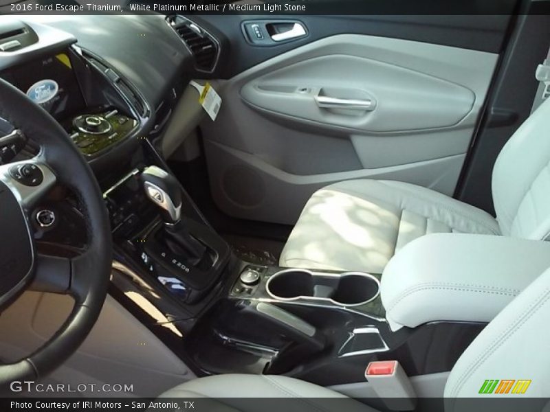 White Platinum Metallic / Medium Light Stone 2016 Ford Escape Titanium