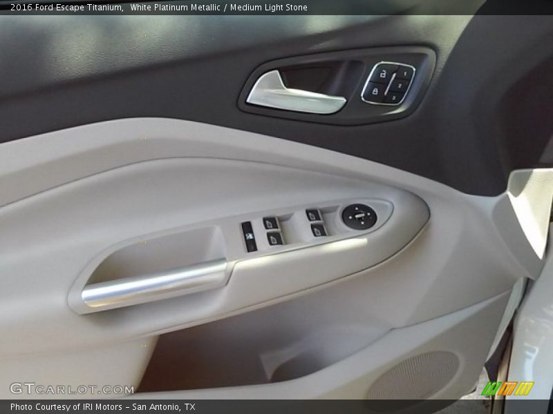 White Platinum Metallic / Medium Light Stone 2016 Ford Escape Titanium