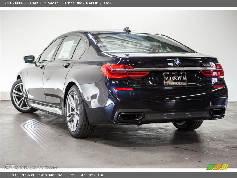 Carbon Black Metallic / Black 2016 BMW 7 Series 750i Sedan