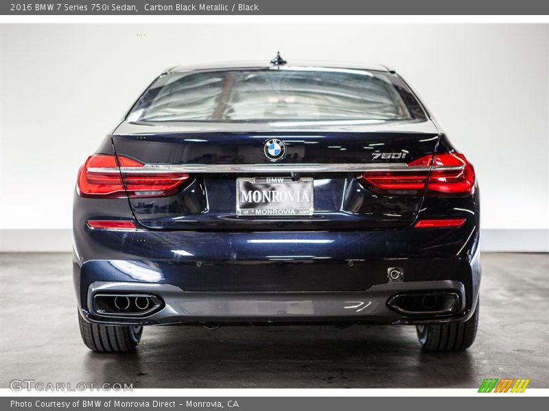 Carbon Black Metallic / Black 2016 BMW 7 Series 750i Sedan