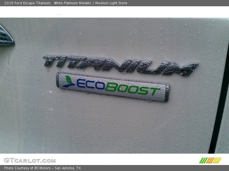 White Platinum Metallic / Medium Light Stone 2016 Ford Escape Titanium