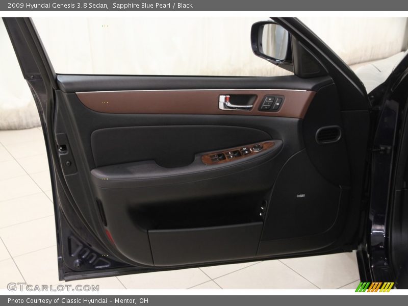 Sapphire Blue Pearl / Black 2009 Hyundai Genesis 3.8 Sedan