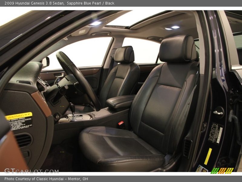 Sapphire Blue Pearl / Black 2009 Hyundai Genesis 3.8 Sedan