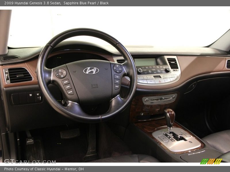 Sapphire Blue Pearl / Black 2009 Hyundai Genesis 3.8 Sedan