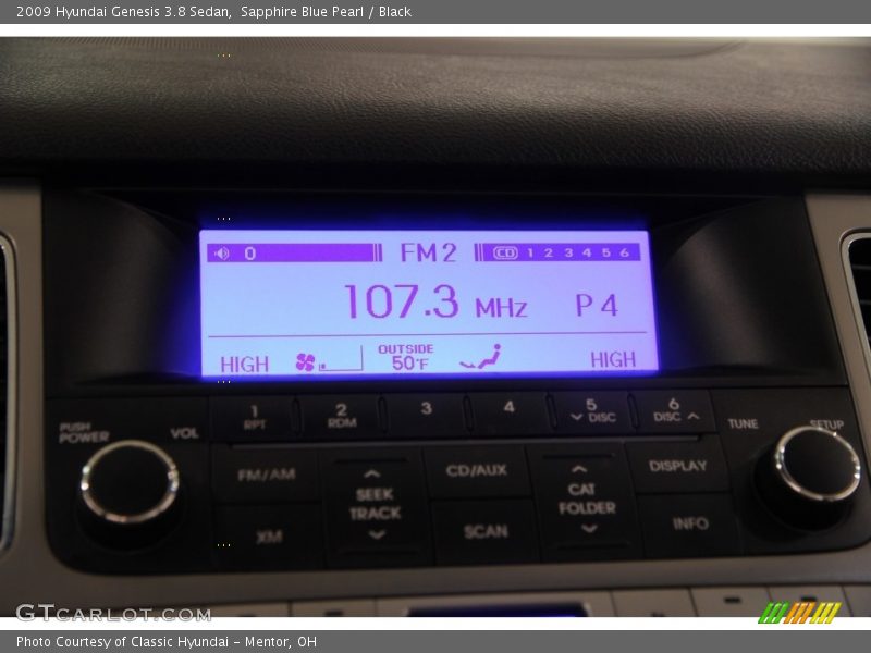 Sapphire Blue Pearl / Black 2009 Hyundai Genesis 3.8 Sedan