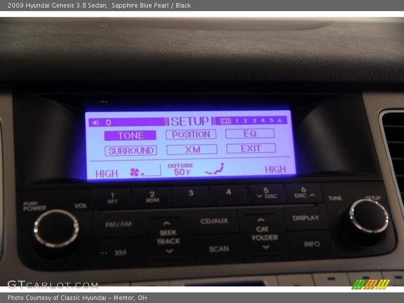 Sapphire Blue Pearl / Black 2009 Hyundai Genesis 3.8 Sedan