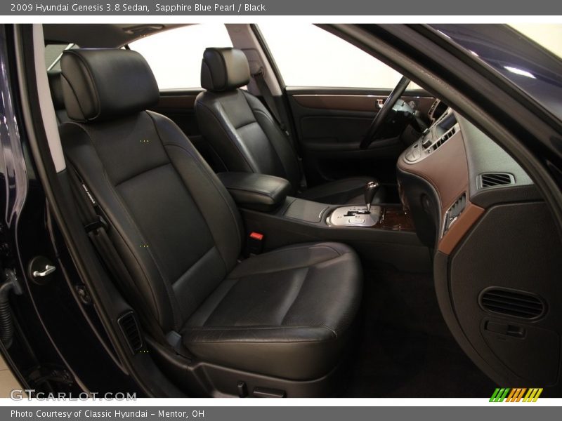 Sapphire Blue Pearl / Black 2009 Hyundai Genesis 3.8 Sedan