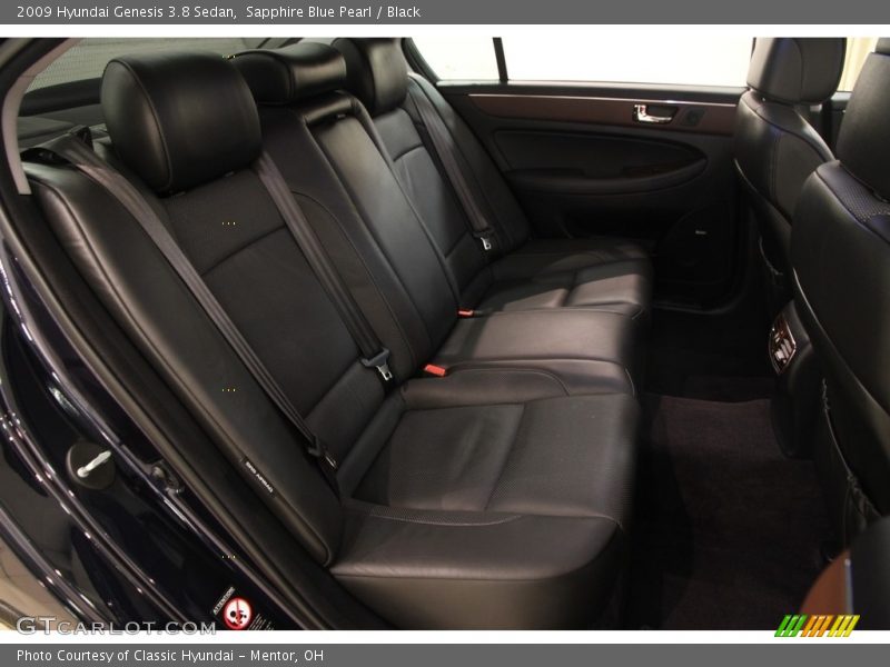 Sapphire Blue Pearl / Black 2009 Hyundai Genesis 3.8 Sedan