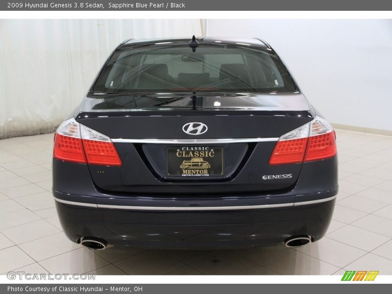 Sapphire Blue Pearl / Black 2009 Hyundai Genesis 3.8 Sedan