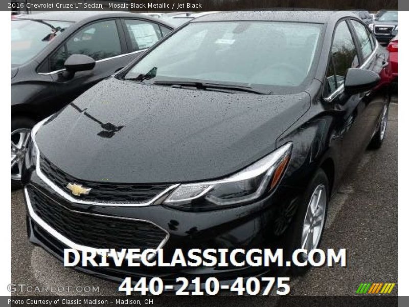 Mosaic Black Metallic / Jet Black 2016 Chevrolet Cruze LT Sedan