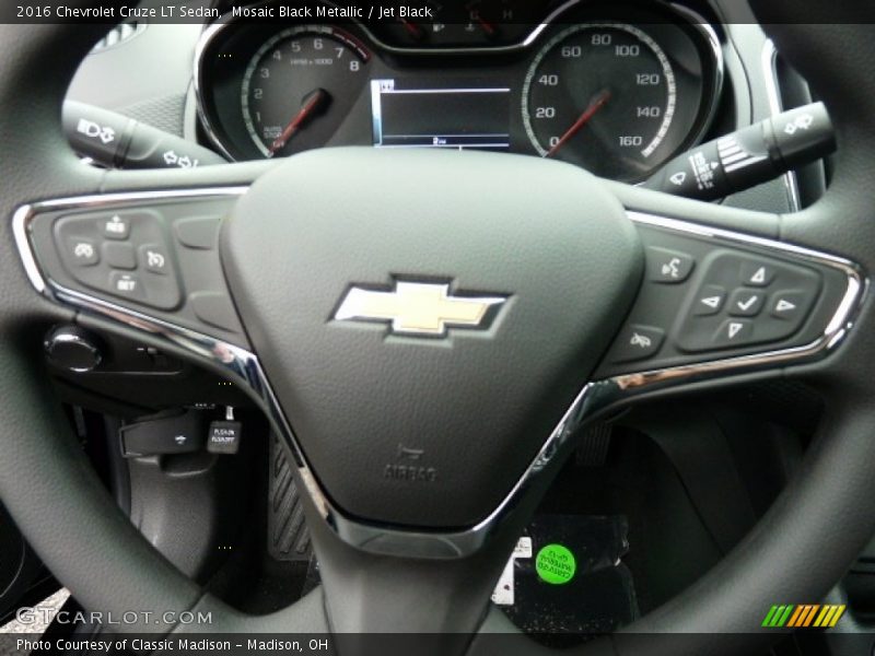 Mosaic Black Metallic / Jet Black 2016 Chevrolet Cruze LT Sedan