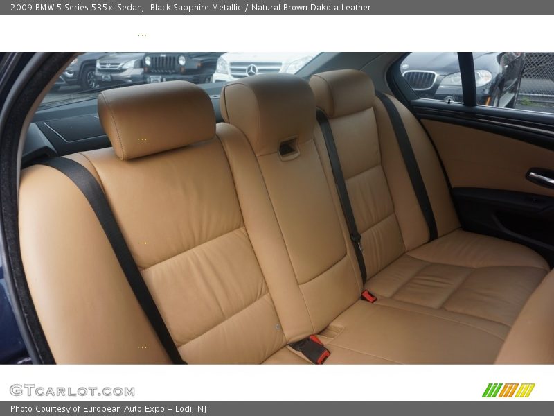 Black Sapphire Metallic / Natural Brown Dakota Leather 2009 BMW 5 Series 535xi Sedan