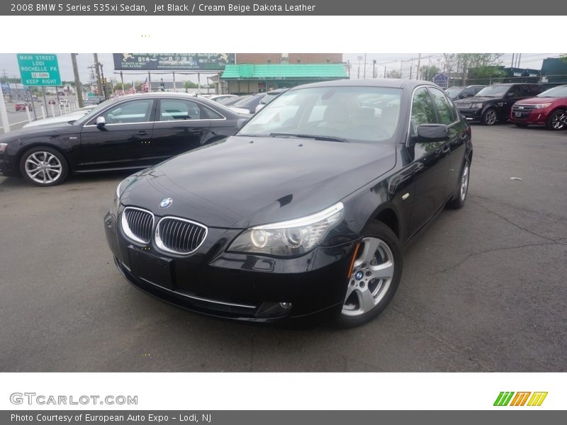 Jet Black / Cream Beige Dakota Leather 2008 BMW 5 Series 535xi Sedan