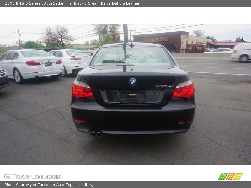 Jet Black / Cream Beige Dakota Leather 2008 BMW 5 Series 535xi Sedan