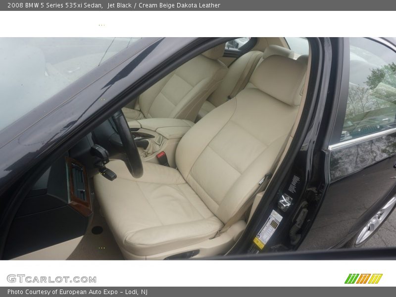 Jet Black / Cream Beige Dakota Leather 2008 BMW 5 Series 535xi Sedan