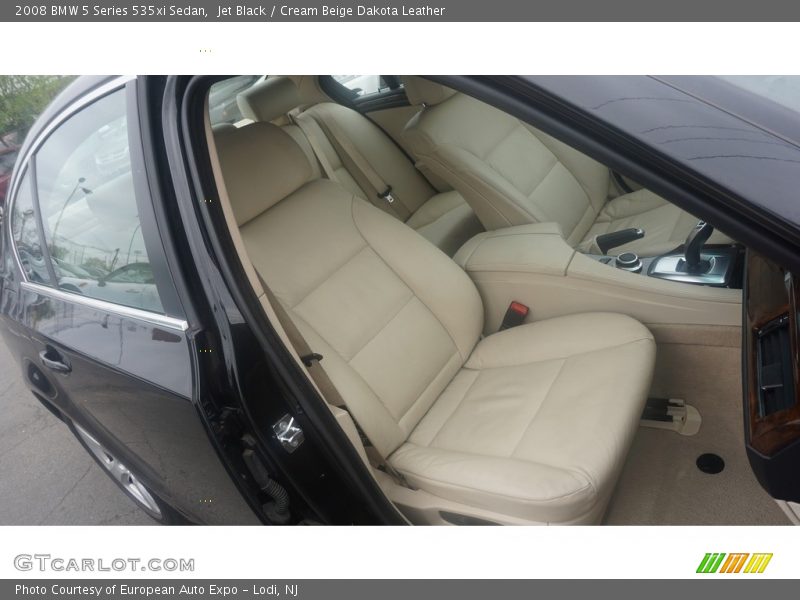 Jet Black / Cream Beige Dakota Leather 2008 BMW 5 Series 535xi Sedan