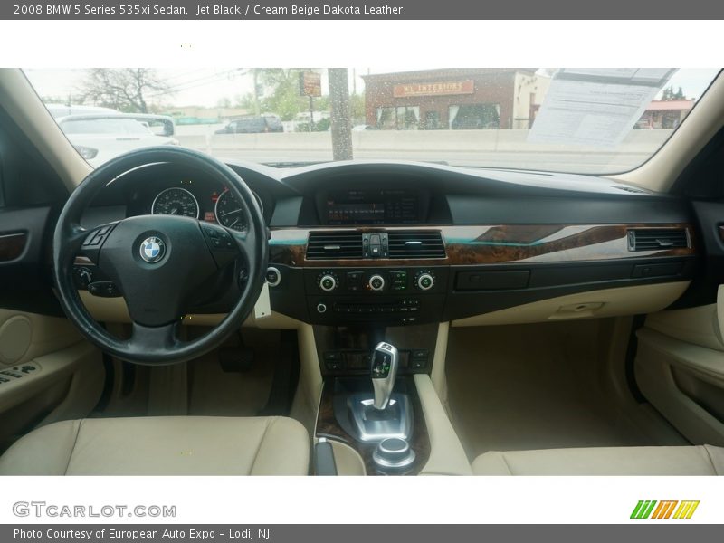 Jet Black / Cream Beige Dakota Leather 2008 BMW 5 Series 535xi Sedan