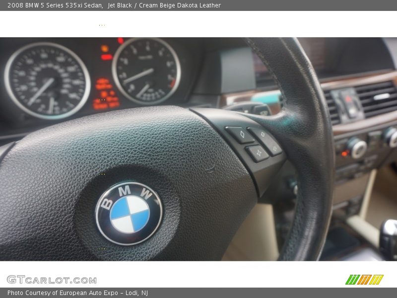 Jet Black / Cream Beige Dakota Leather 2008 BMW 5 Series 535xi Sedan
