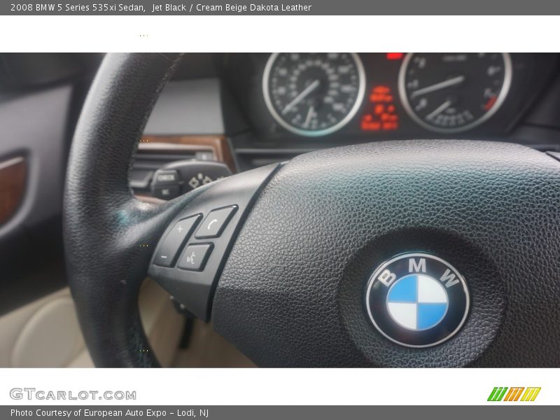 Jet Black / Cream Beige Dakota Leather 2008 BMW 5 Series 535xi Sedan