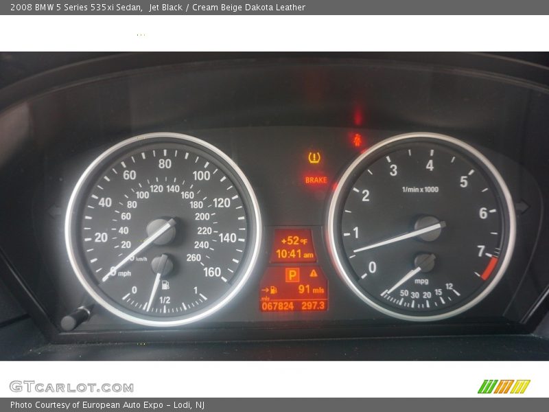 Jet Black / Cream Beige Dakota Leather 2008 BMW 5 Series 535xi Sedan