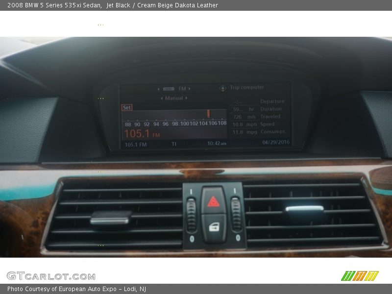Jet Black / Cream Beige Dakota Leather 2008 BMW 5 Series 535xi Sedan